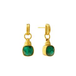 Emerald stud earrings by Ottoman Hands&nbsp;